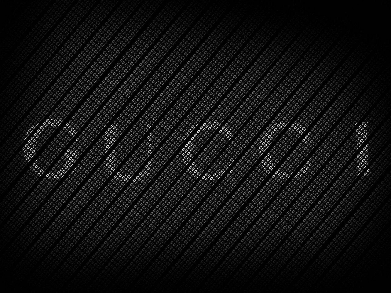 Black Gucci Pattern Wallpaper