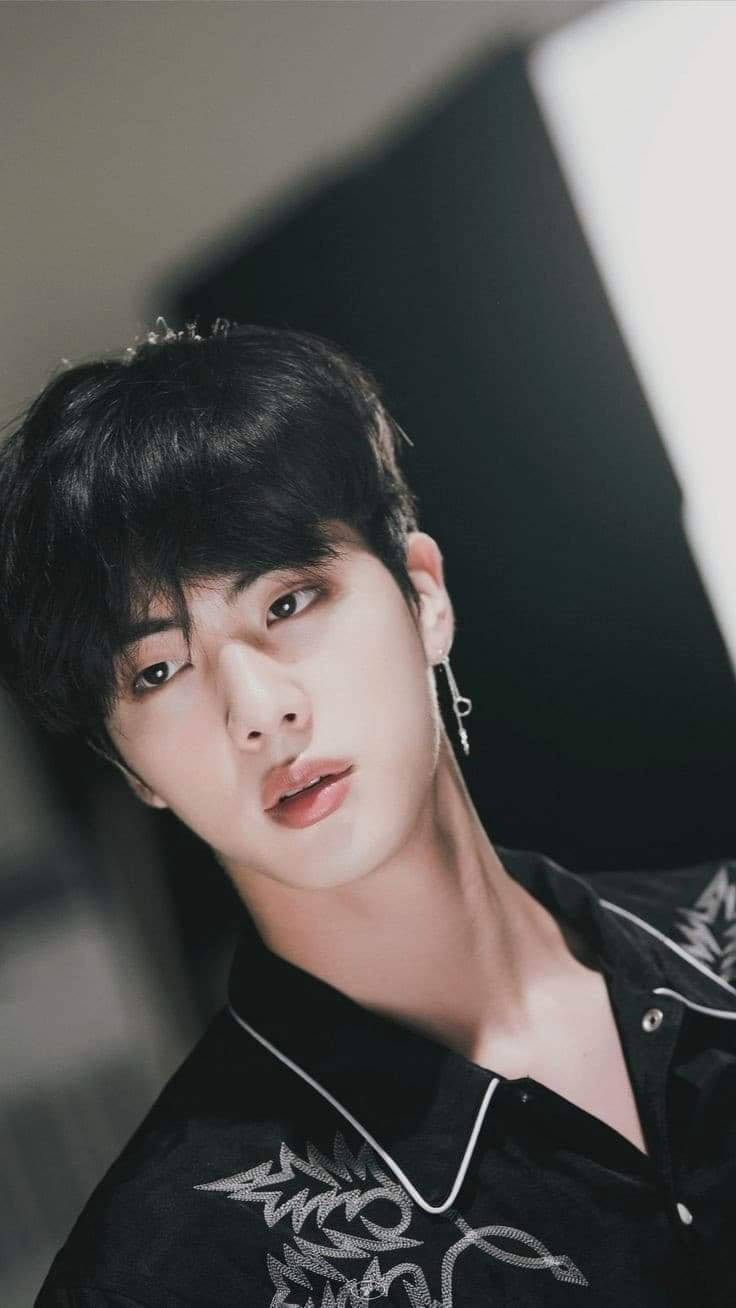 Black-haired Kim Seok Jin Wallpaper