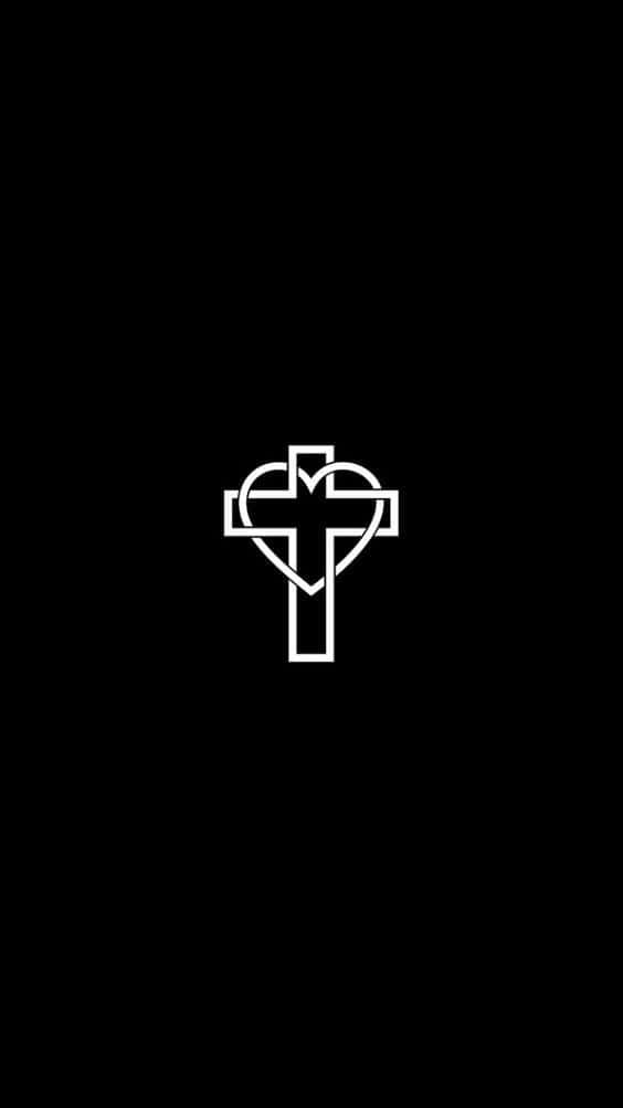 Black Heart Cross Wallpaper