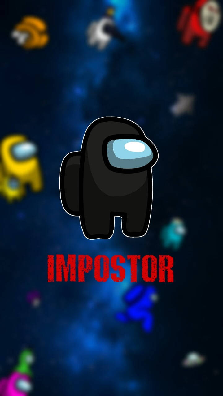 Black Is The Among Us Impostor Wallpaper