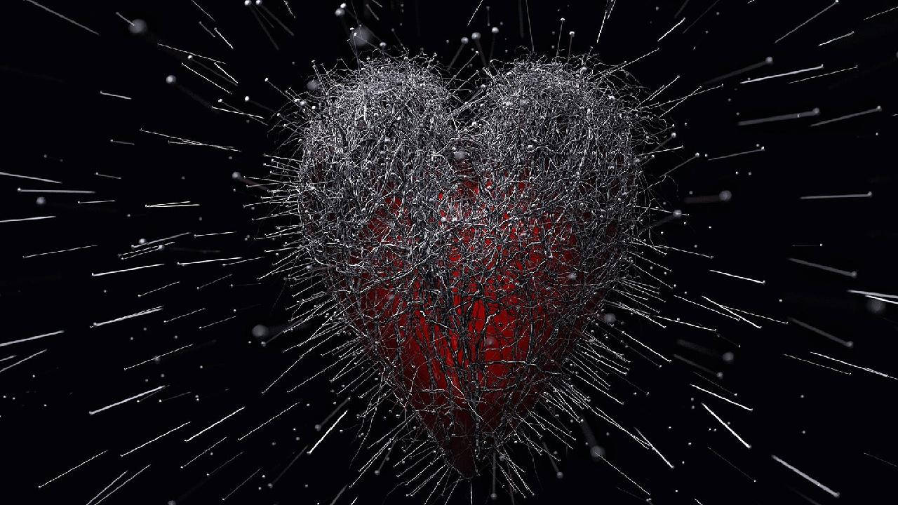 Black Love Thorn Heart Wallpaper