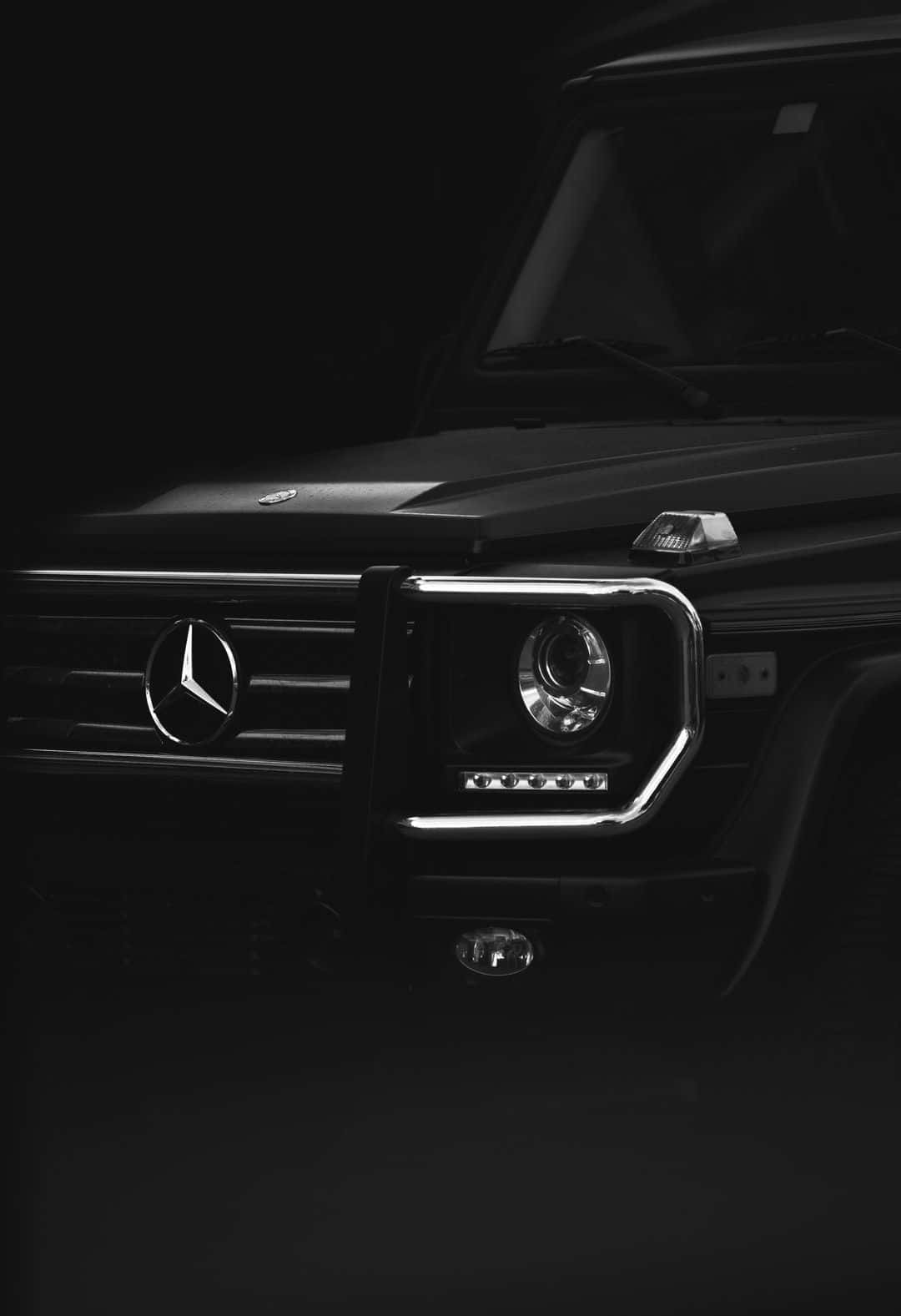 Black Matte Mercedes Classic Iphone Wallpaper