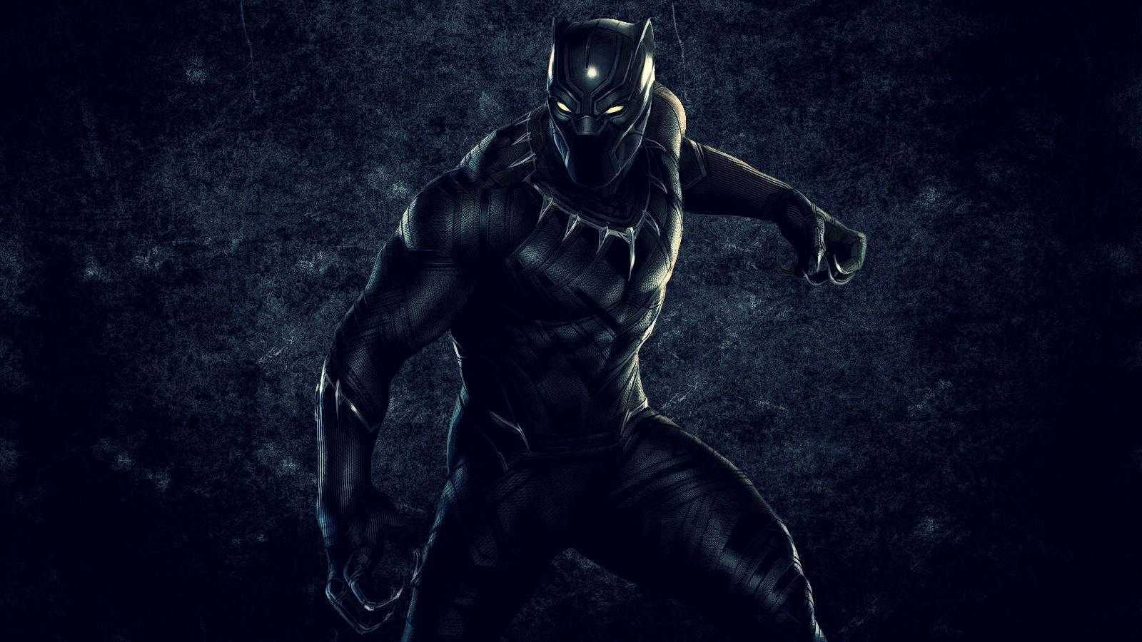 Black Panther Superhero Pose Close Fist Wallpaper