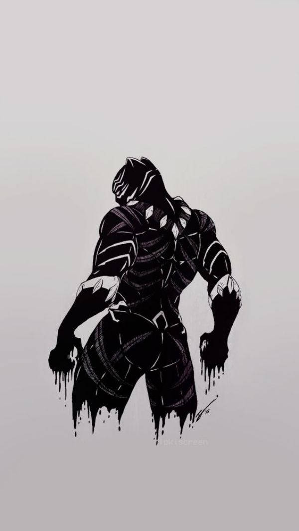 Black Panther - The Fearsome Superhero For Iphone Wallpaper Wallpaper