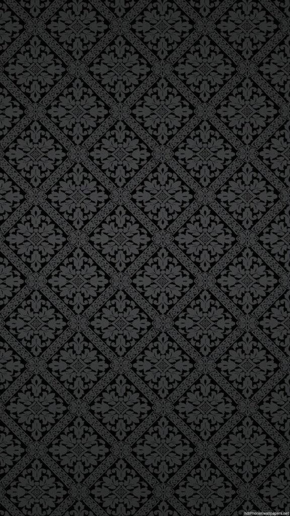 Black Pattern Flower Iphone Wallpaper