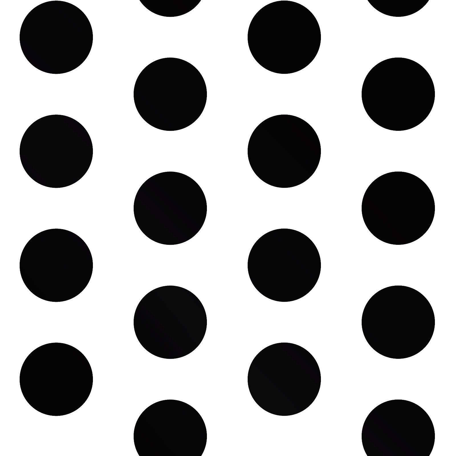 Black Polka Dots On White Wallpaper