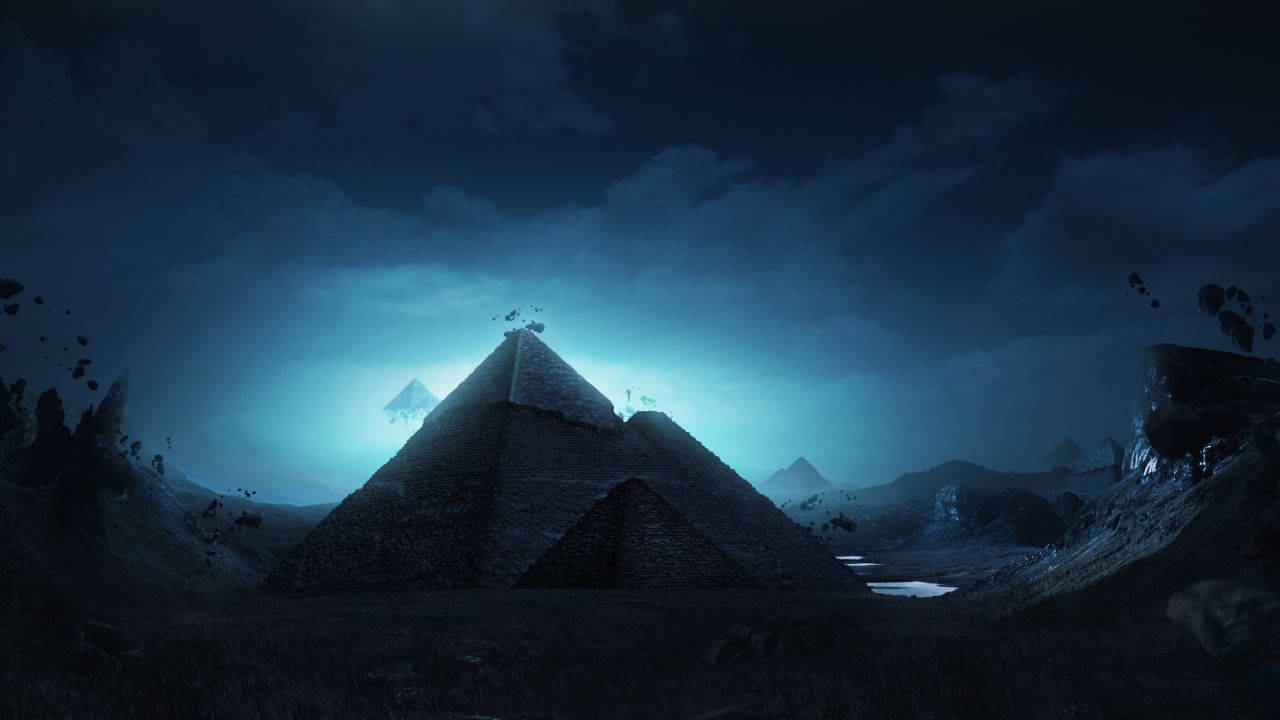 Black Pyramid Digital Art Wallpaper