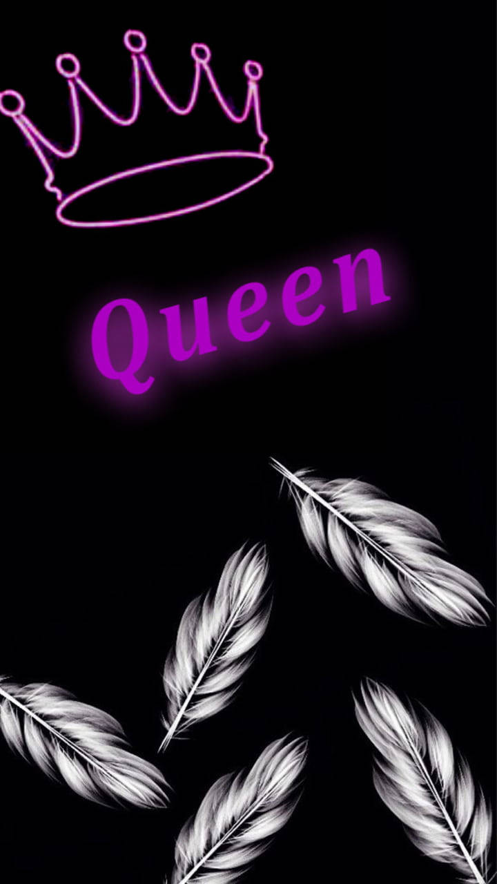 Black Queen With Feathers Wallpaper