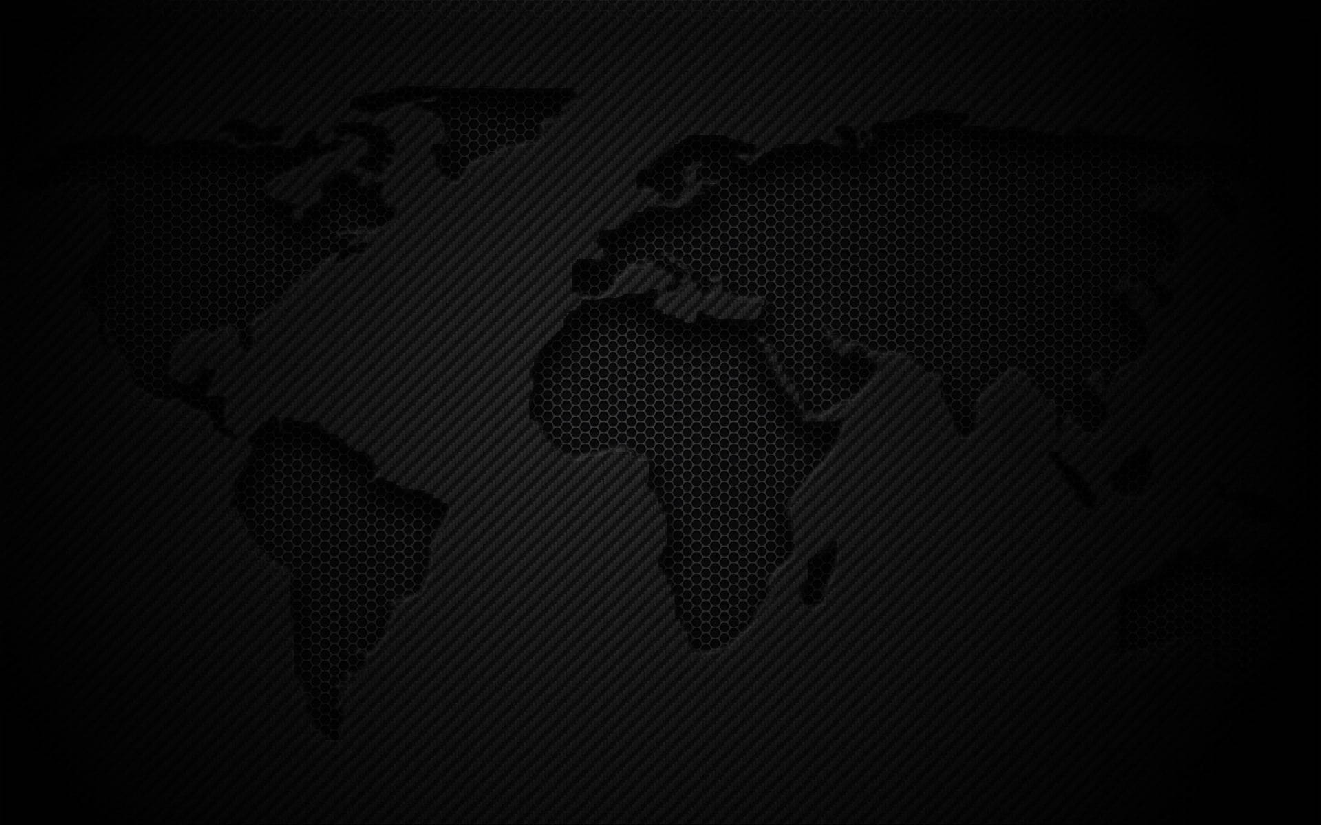 Black Textured World Map Background Wallpaper