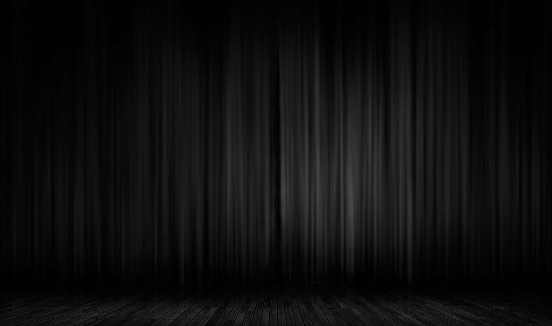 Black Theme Wooden Theatre Stage Wallpaper