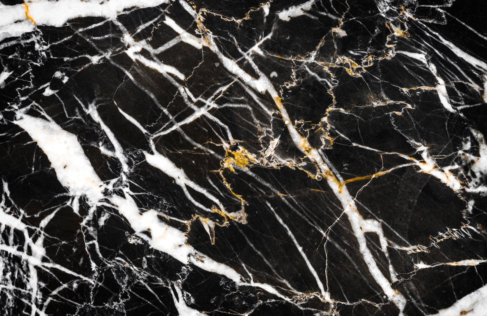 Black White Gold Marble Wallpaper