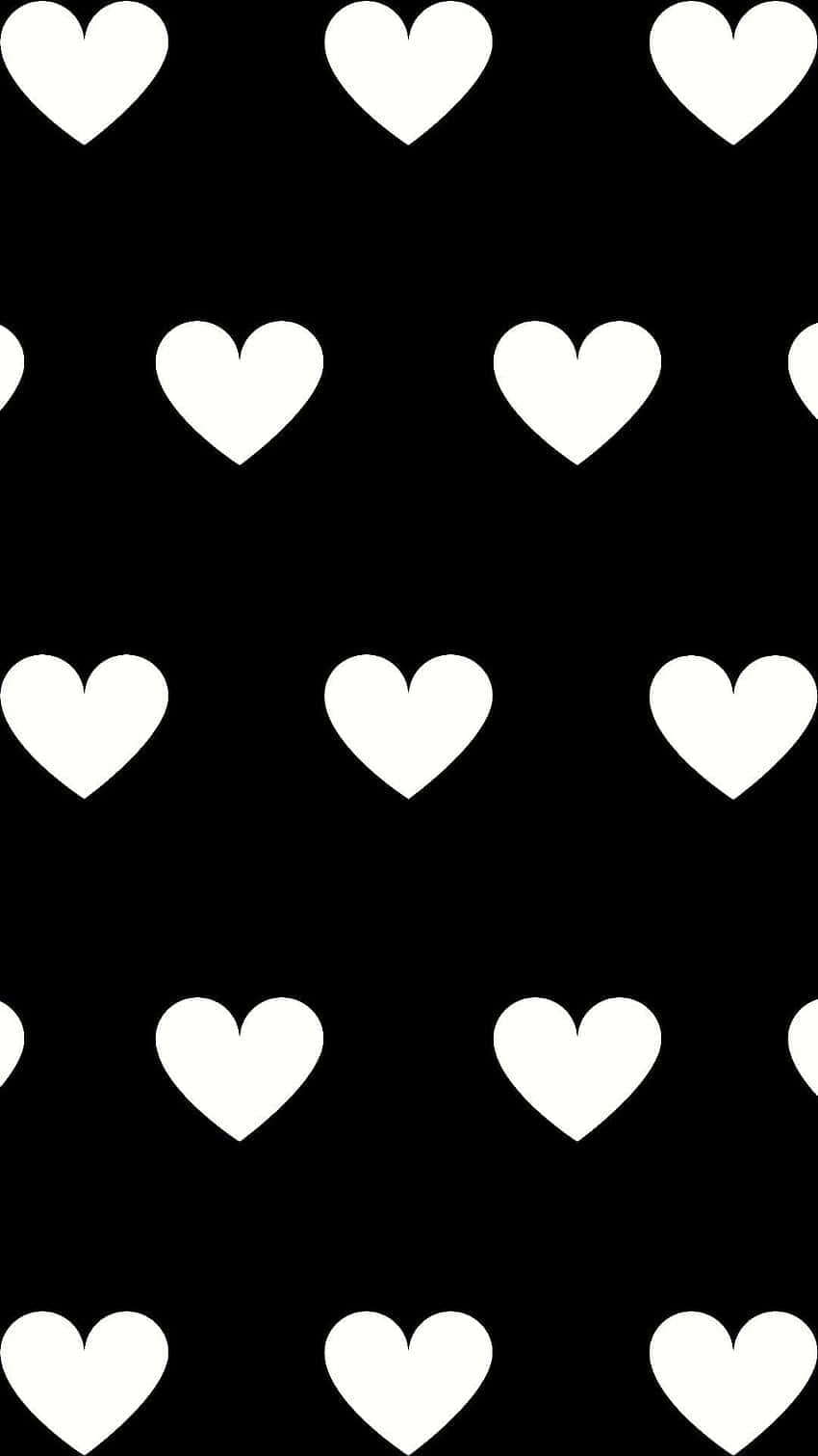 Black White Heart Iphone Wallpaper