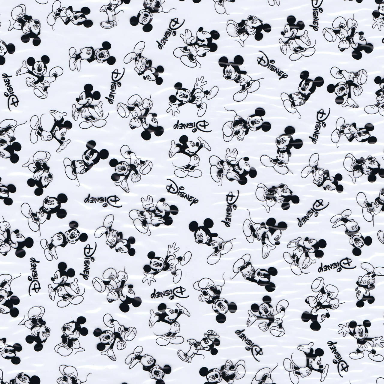 Black White Mickey Mouse Pattern Wallpaper