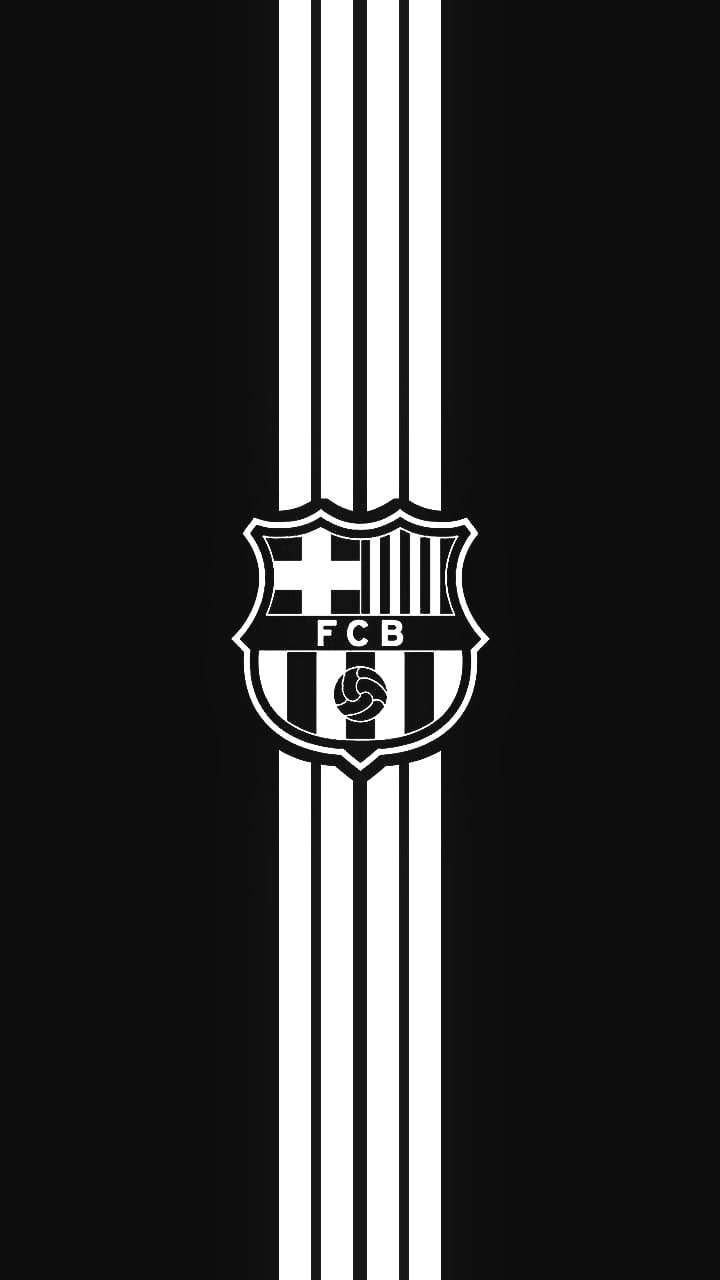 Black White Stripes Barcelona Fc Wallpaper