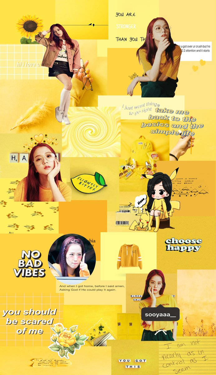 Blackpink Jisoo Yellow Picsart Wallpaper