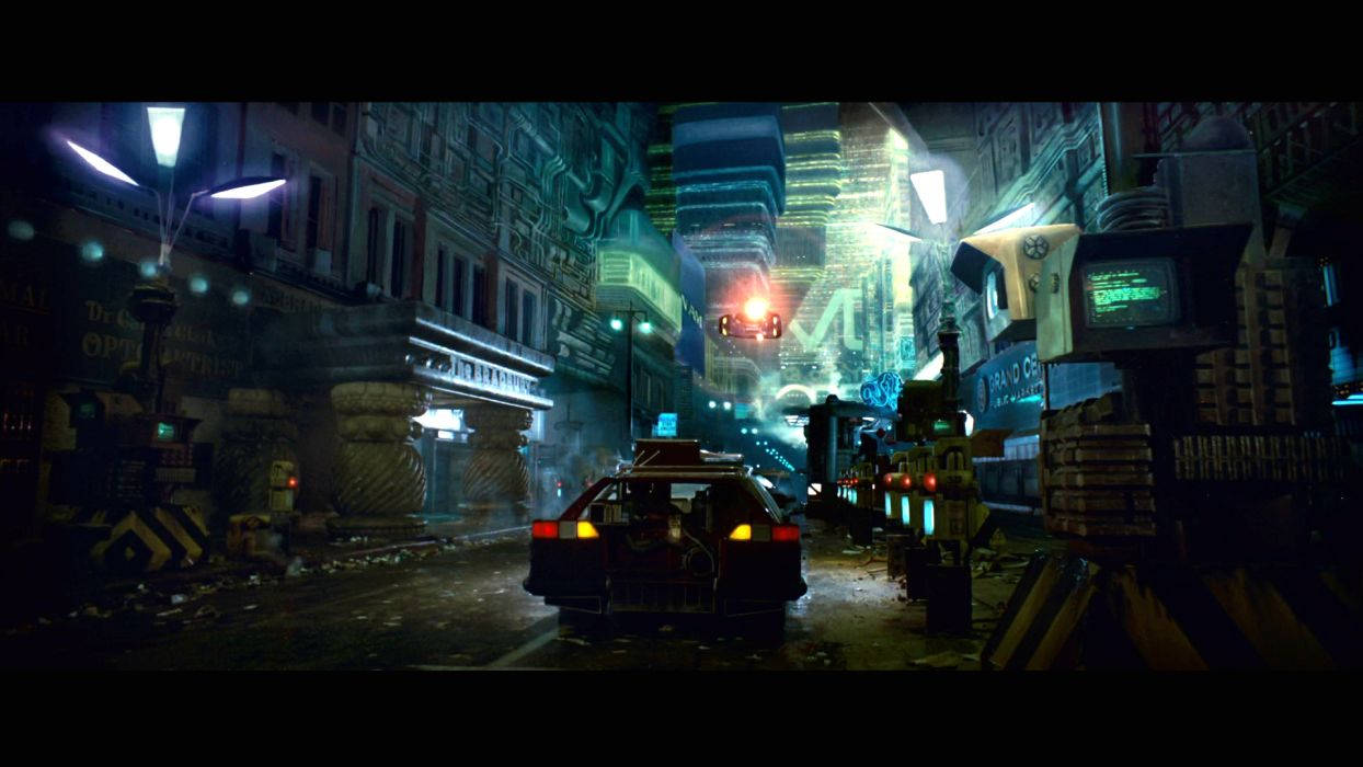 Blade Runner Futuristic City Dark Street Wallpaper