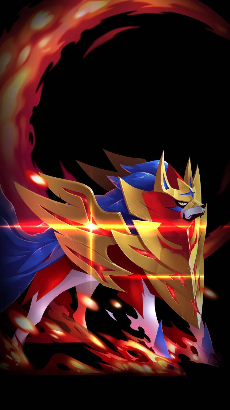 Blazing Zamazenta Pokémon Sword And Shield Wallpaper