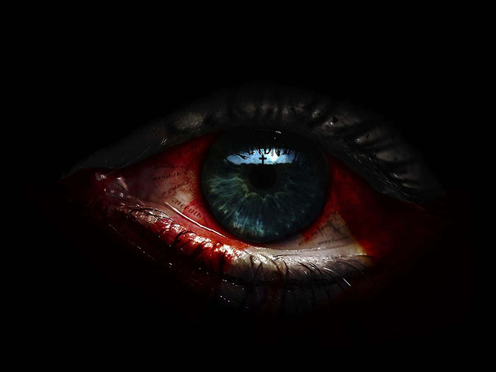 Bleeding Eyes Digital Art Wallpaper