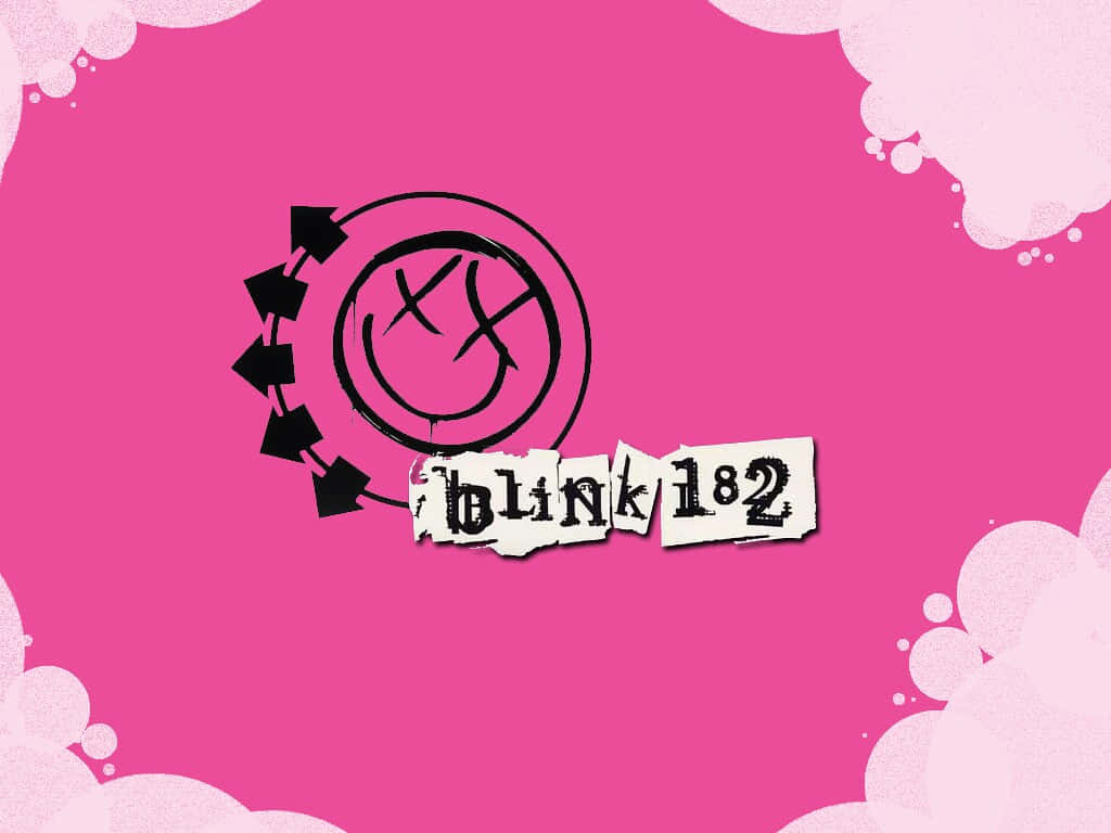 Blink182 Band Logo Pink Background Wallpaper