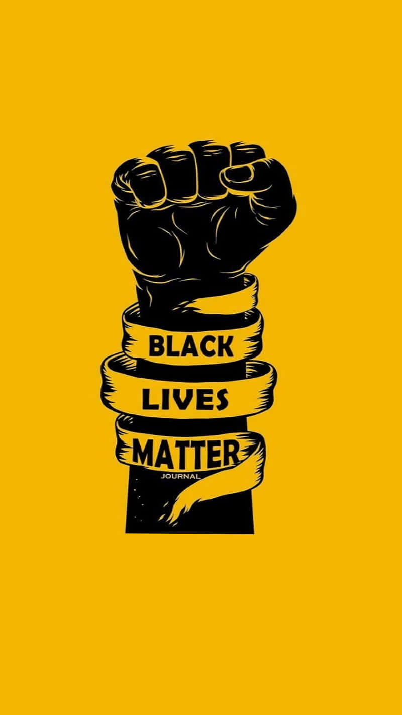 Blm Raised Fist Symbol Against Racism Wallpaper