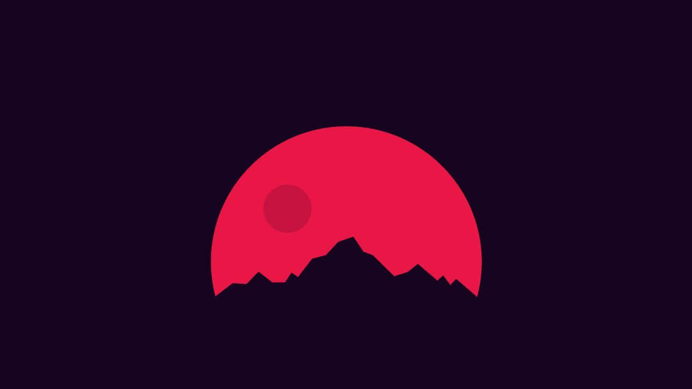 Blood Moon 1366x768 Minimalist Wallpaper