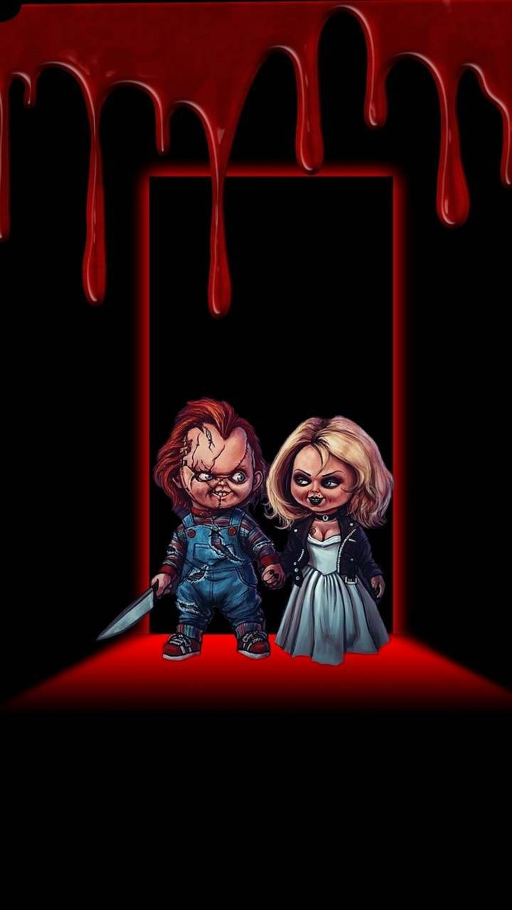 Bloody Chucky With Tiffany Wallpaper