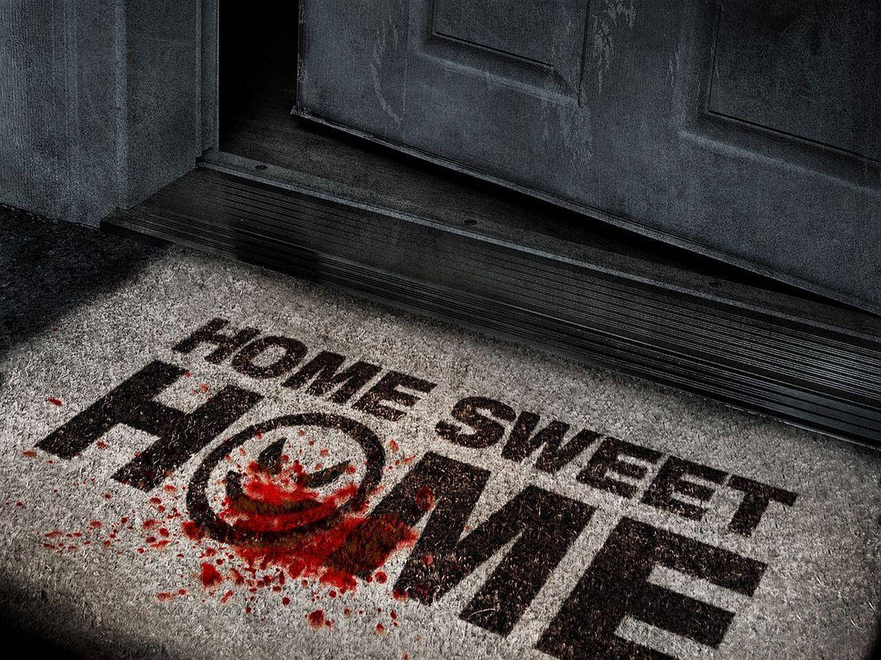 Bloody Home Sweet Home Door Mat Wallpaper