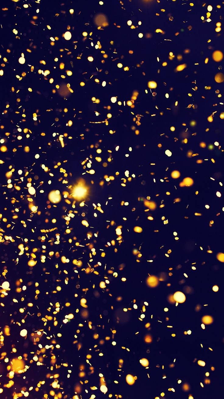 Blue And Gold Glitter Sparkle Iphone Wallpaper