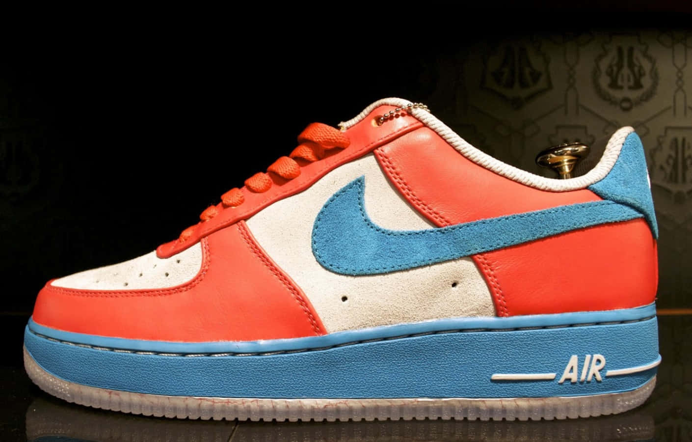 Blue And Orange Nike Af1 Shoe Wallpaper