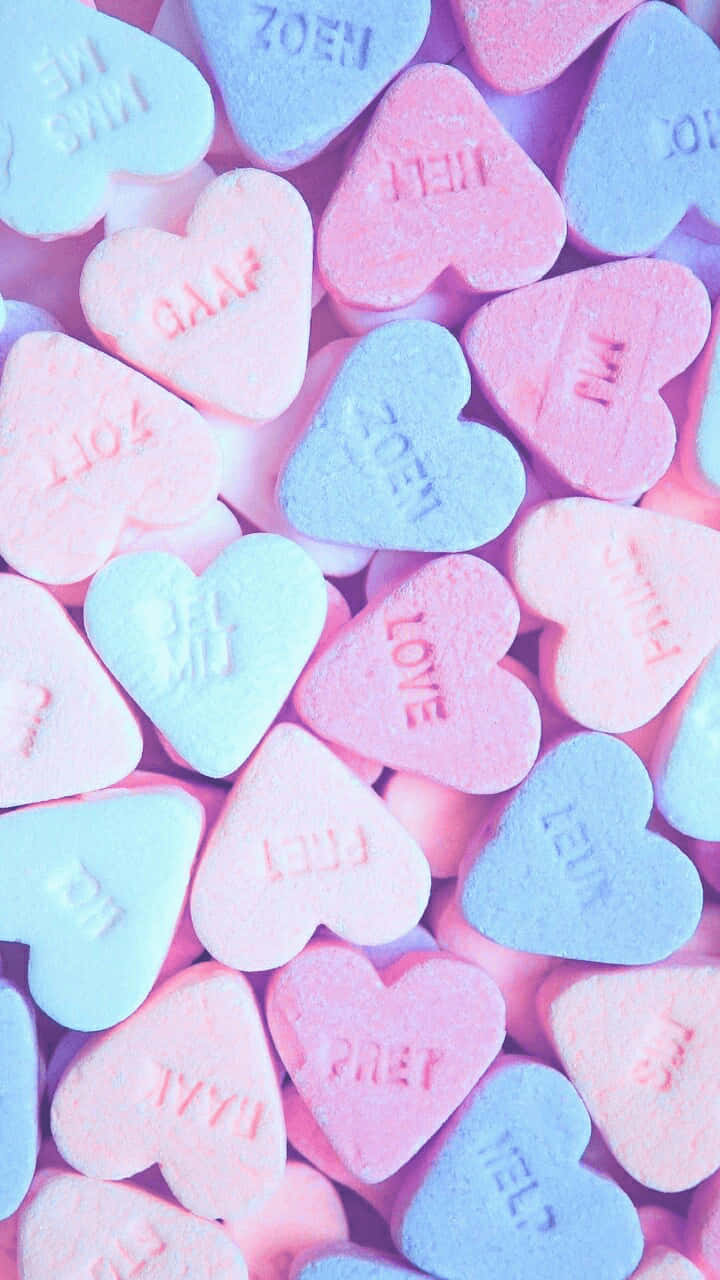 Blue And Pink Candy Aesthetic Wallpaper