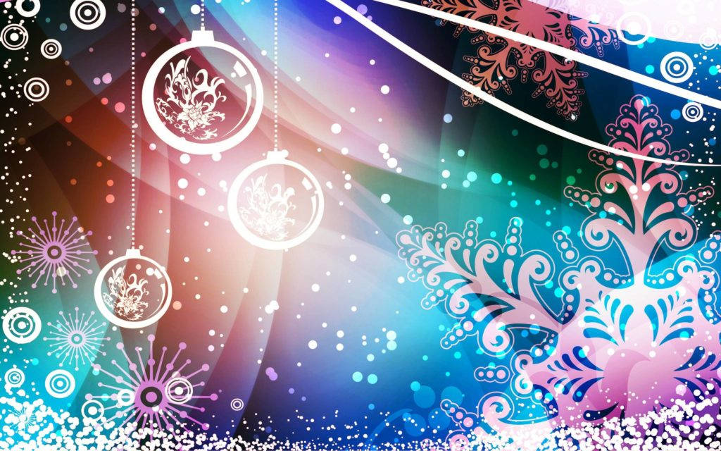 Blue And Pink Merry Christmas Hd Wallpaper