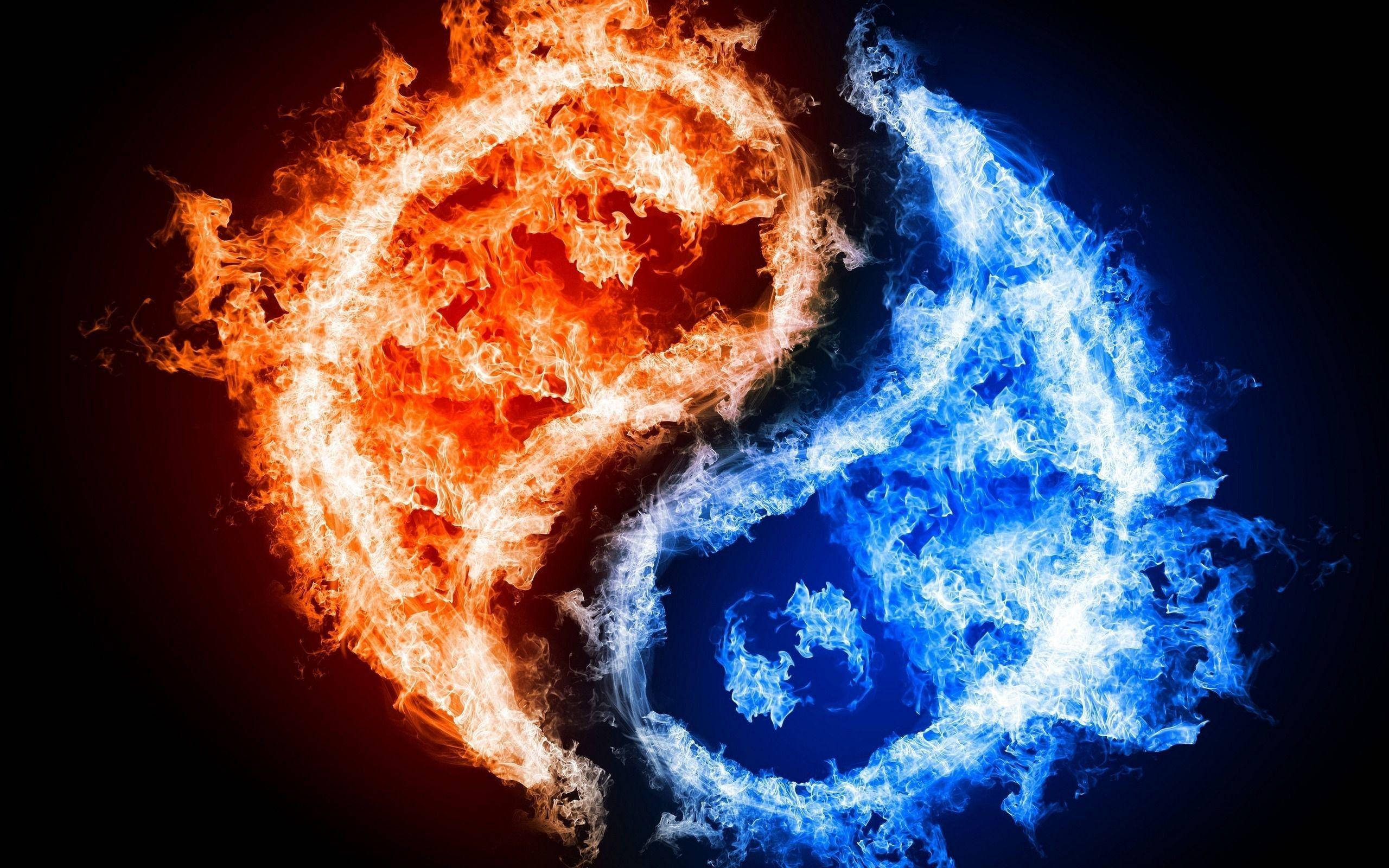 Blue And Red Ghost Rider Logo Wallpaper