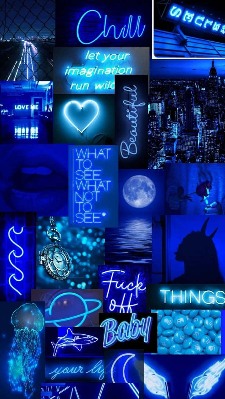 Blue Baddie Imagination Quote Wallpaper