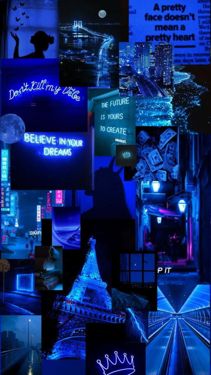 Blue Baddie With Eiffel Tower Wallpaper