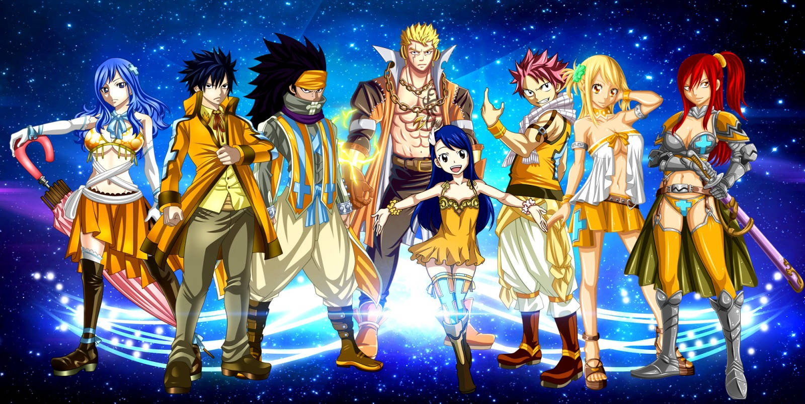 Blue Fairy Tail Cast Wallpaper