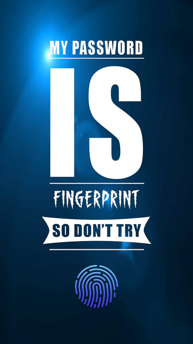 Blue Fingerprint Phone Wallpaper