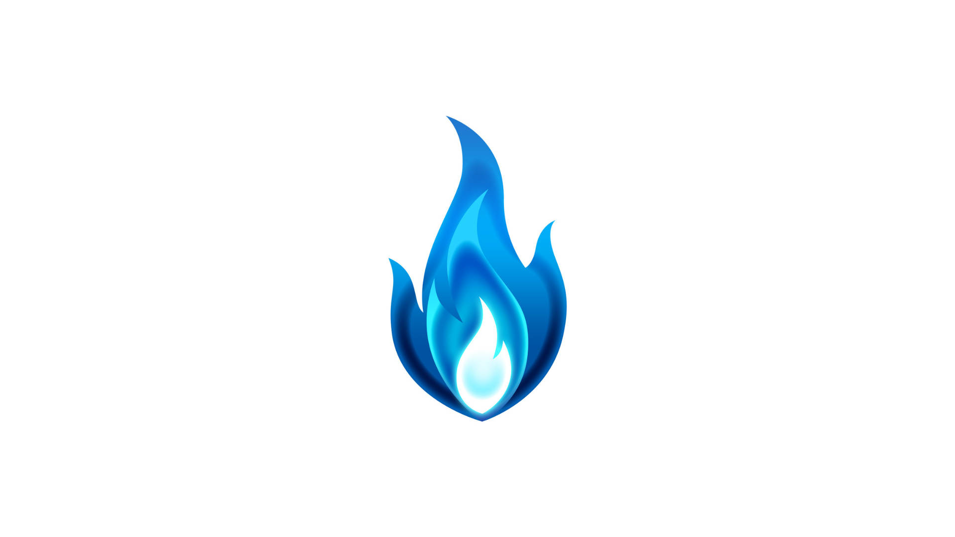 Blue Flames Simple Wallpaper