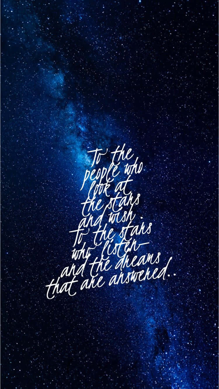 Blue Galaxy Stars Acotar Quote Wallpaper