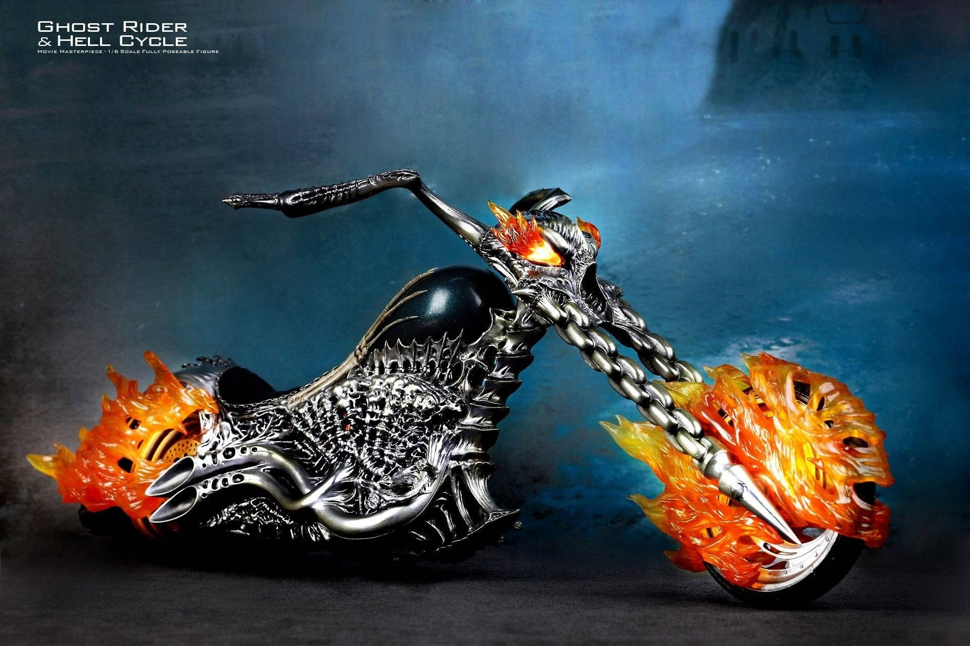 Blue Ghost Rider Hell Cycle Wallpaper