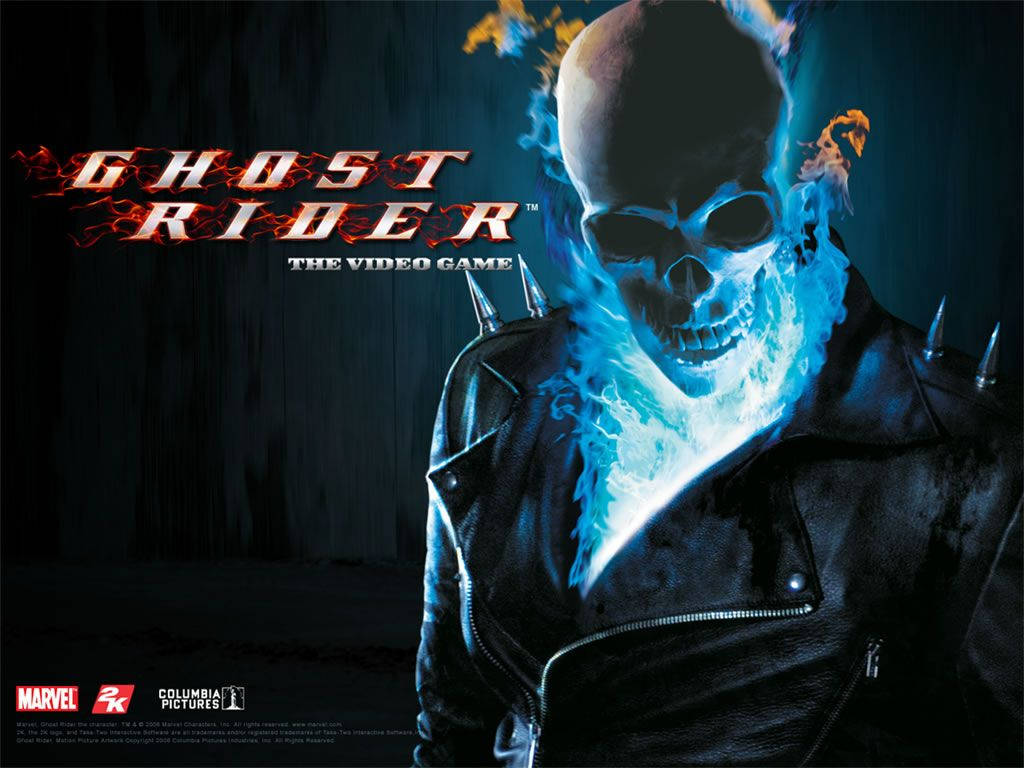 Blue Ghost Rider Poster Wallpaper