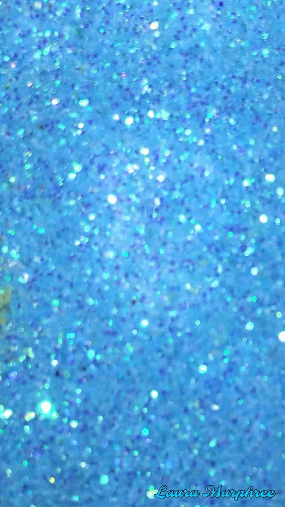 Blue Glitter Aesthetic Phone Wallpaper