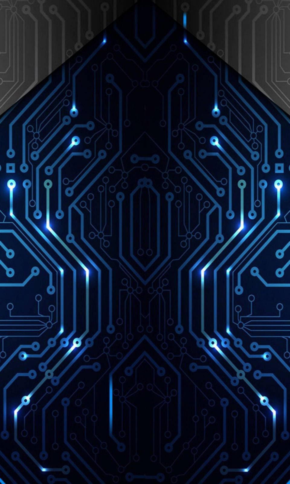 Blue & Gray Electronics Circuit Board Wallpaper