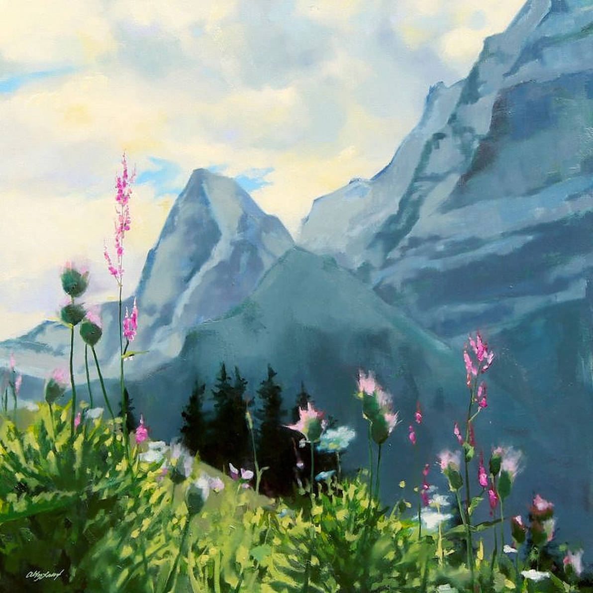 Blue Mountain Swiss Alps Wallpaper
