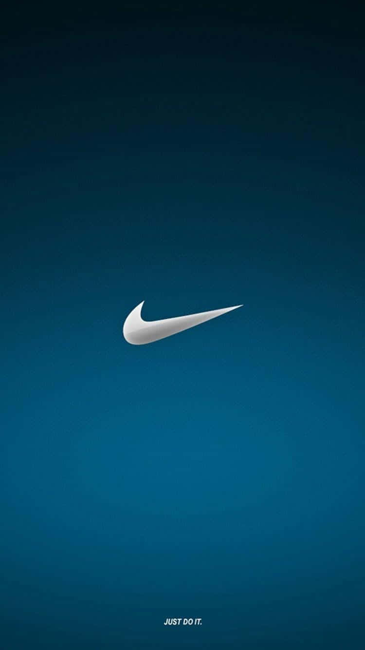 Blue Nike Logo 750 X 1334 Wallpaper