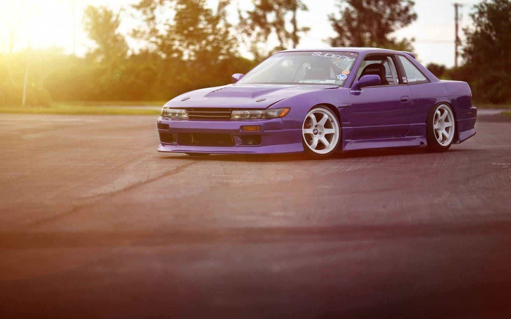 Blue Nissan Silvia S14 Wallpaper