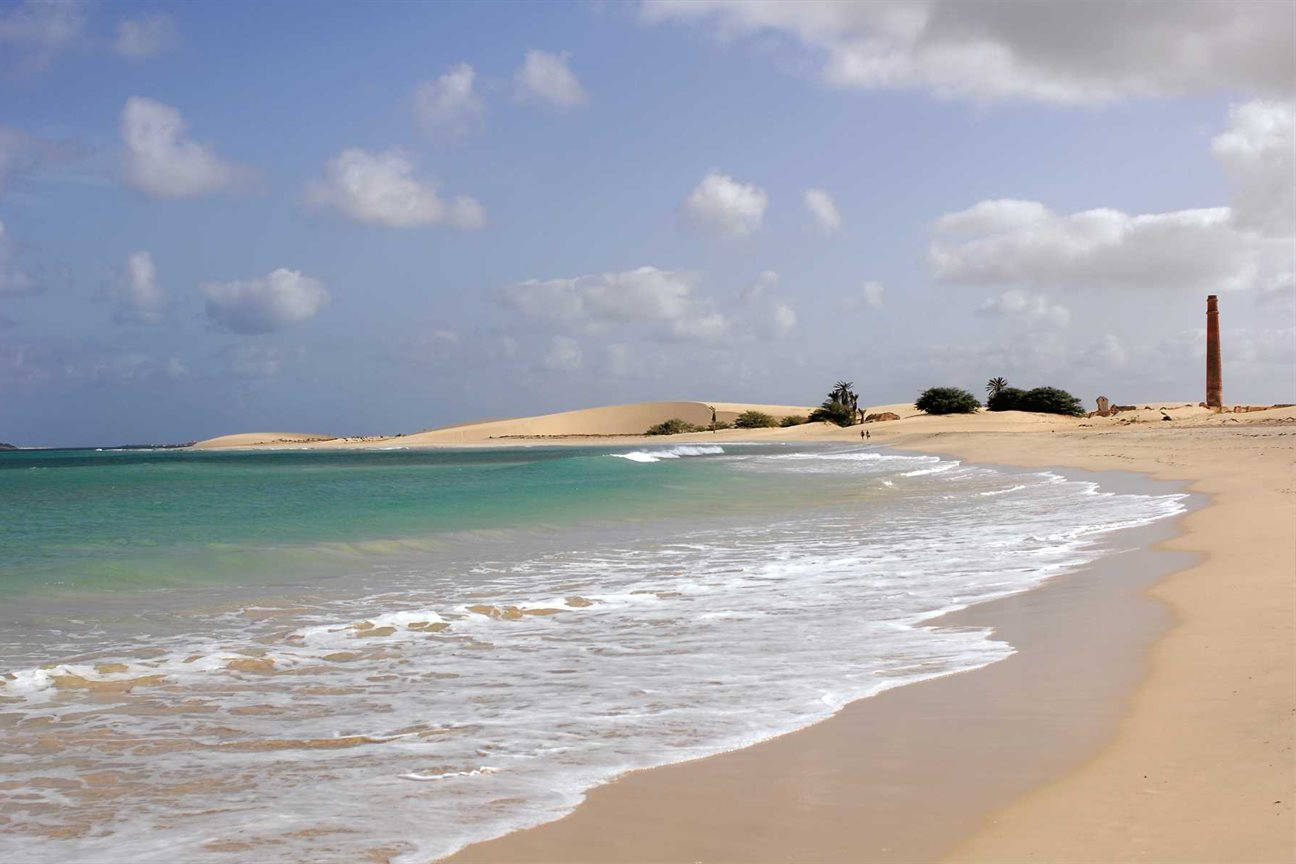 Blue Ocean Water In Cape Verde Wallpaper