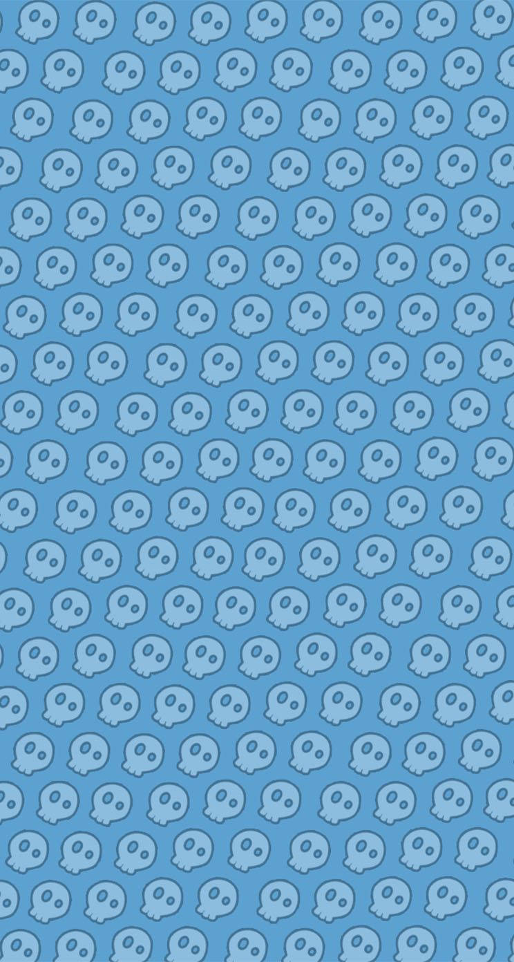 Blue Skulls Cute Iphone Lock Screen Wallpaper