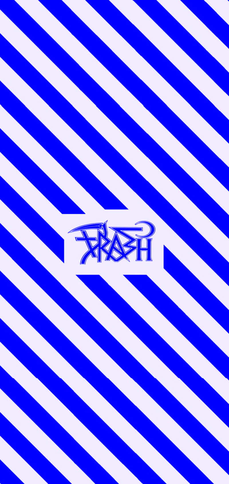 Blue Stripes With Trash Gang Wallpaper