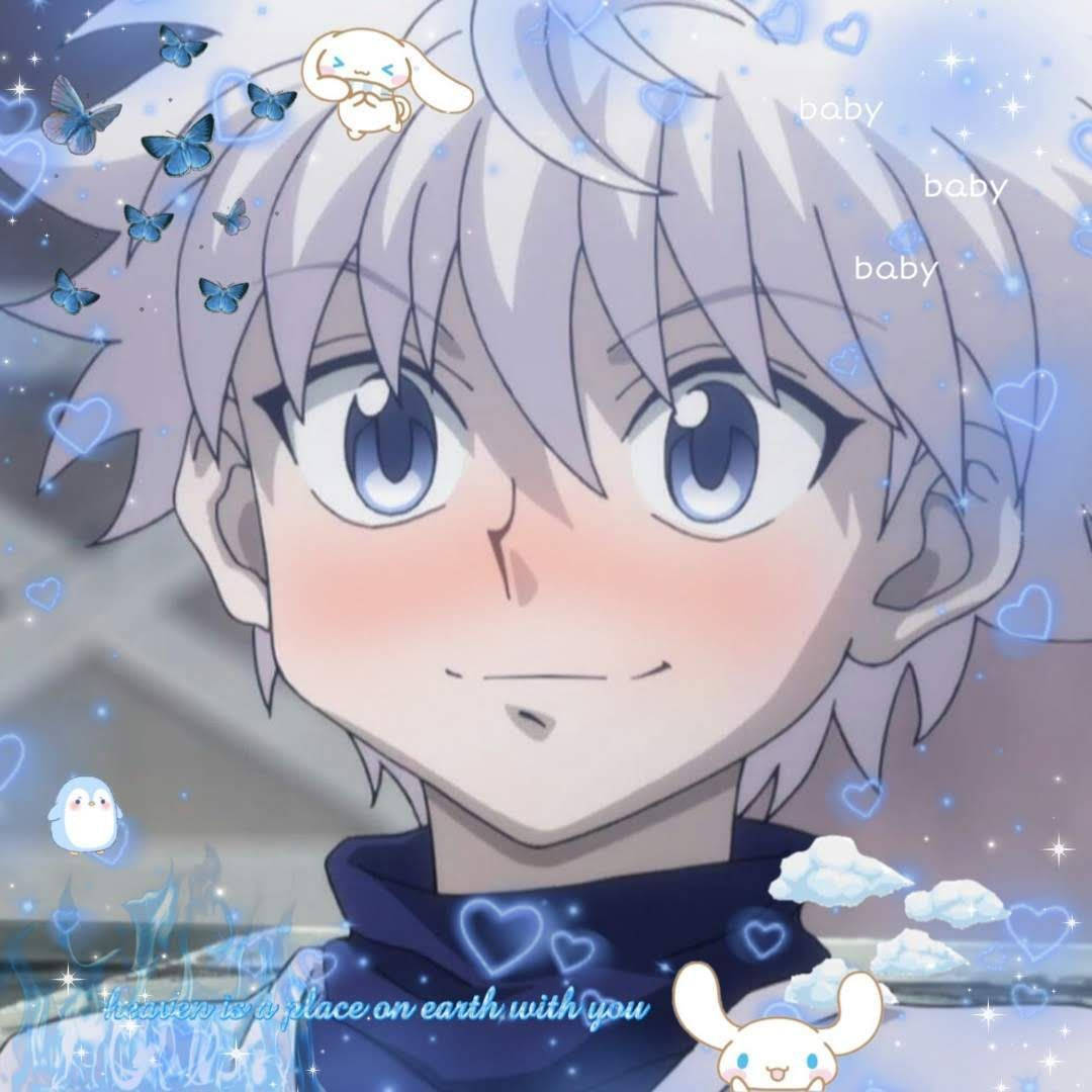 Blushing Hunter X Hunter Killua Pfp Graphic Design Wallpaper