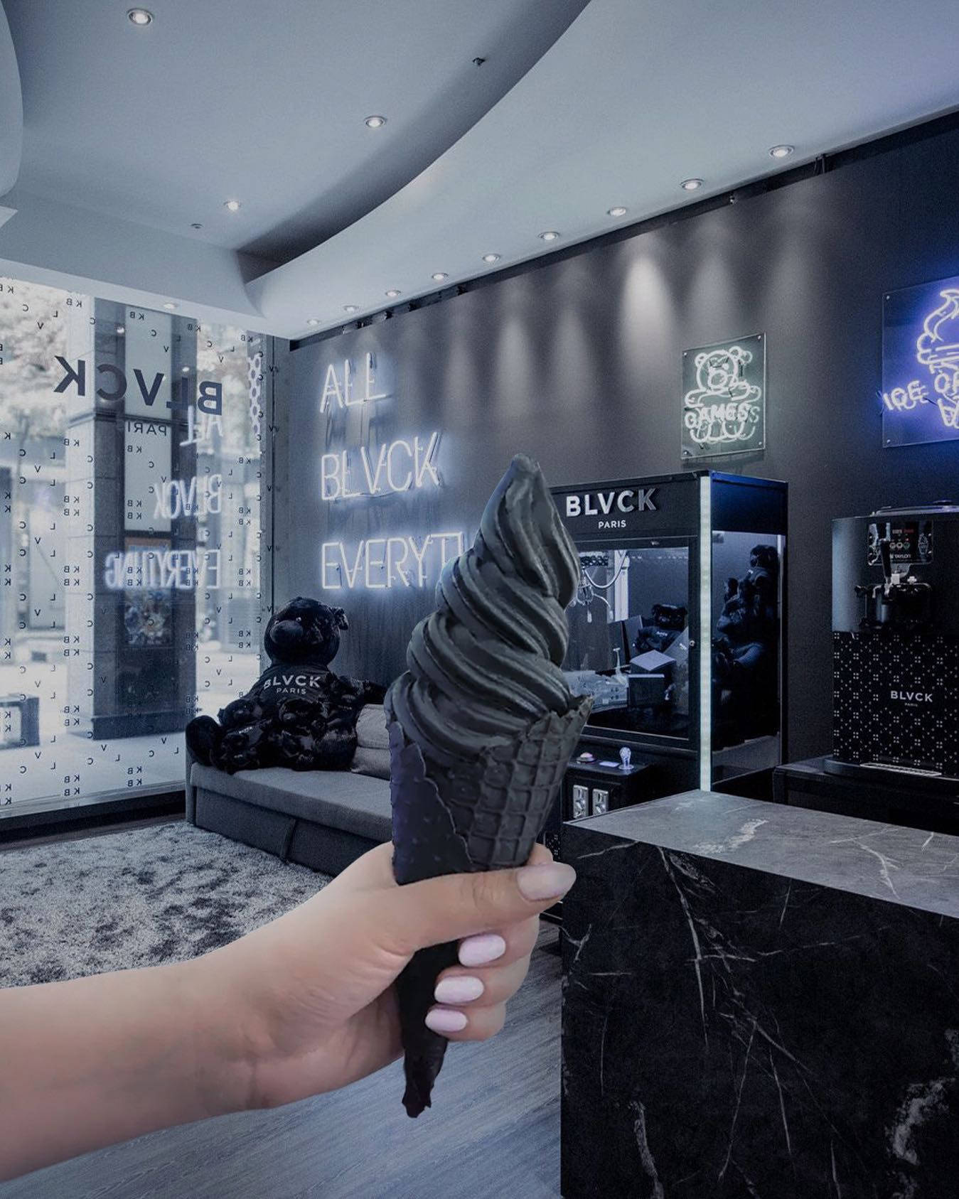 Blvck Paris Black Aesthetic Ice Cream Wallpaper